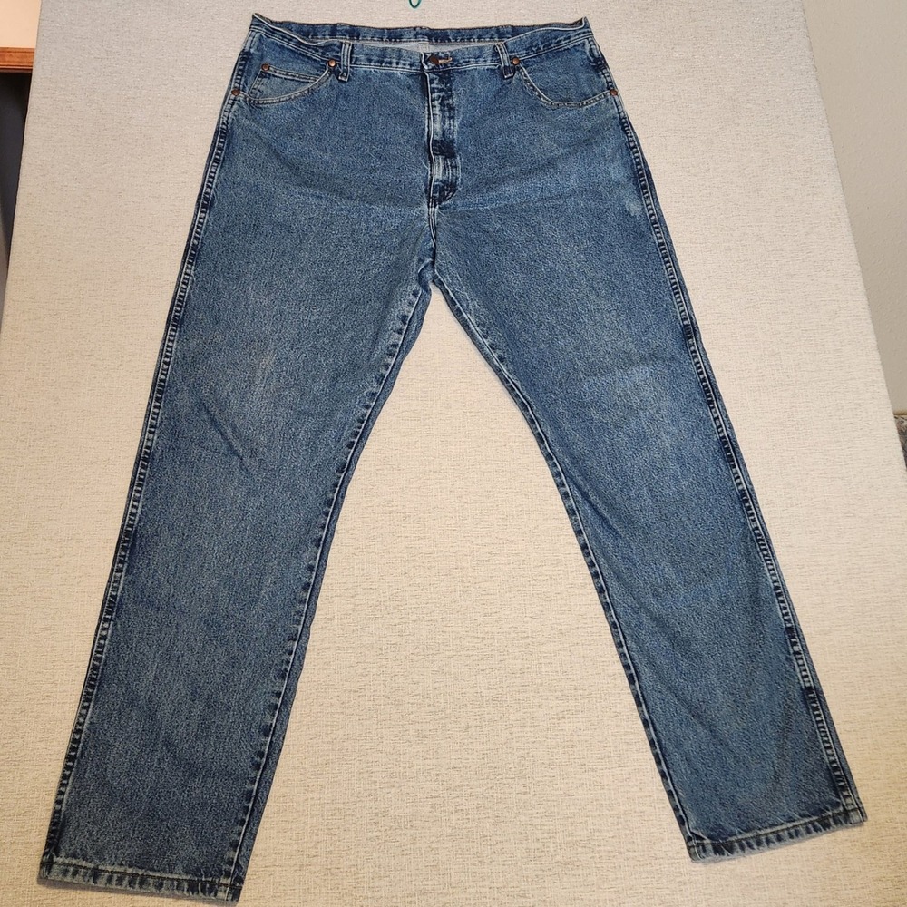 Wrangler Jeans Mens 42x36 Blue Cowboy Cut Straight Leg Denim 103MWZGK